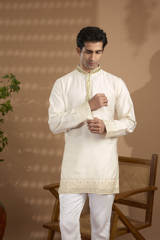 Border Embroidered Kurta Set - Spring Break