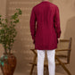 Maroon Embroidered Kurta Set - Spring Break