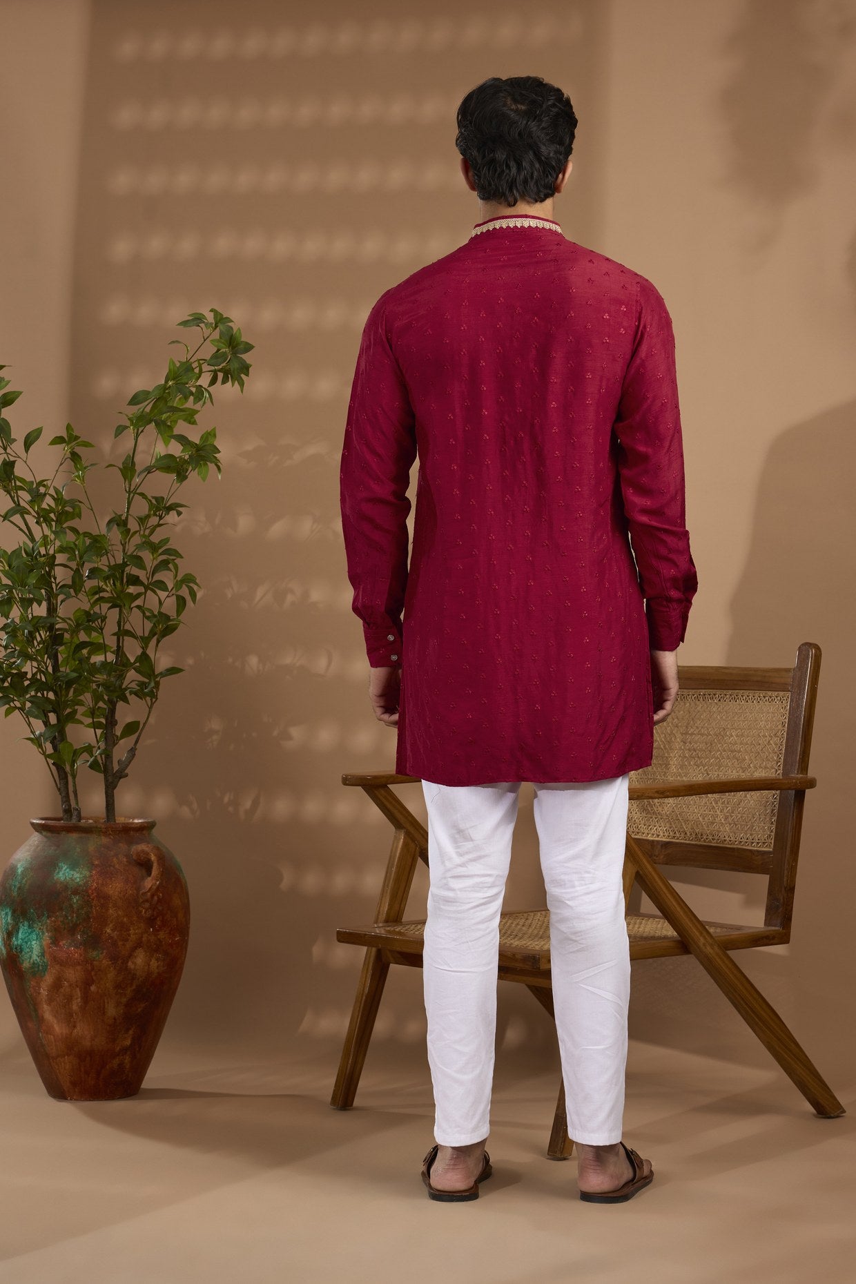 Maroon Embroidered Kurta Set - Spring Break