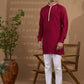 Maroon Embroidered Kurta Set - Spring Break