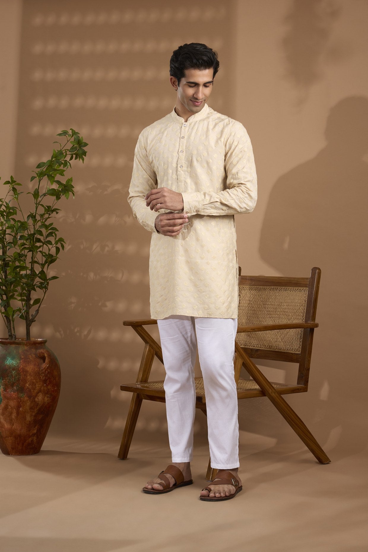 Ivory Embroidered Kurta Set - Spring Break