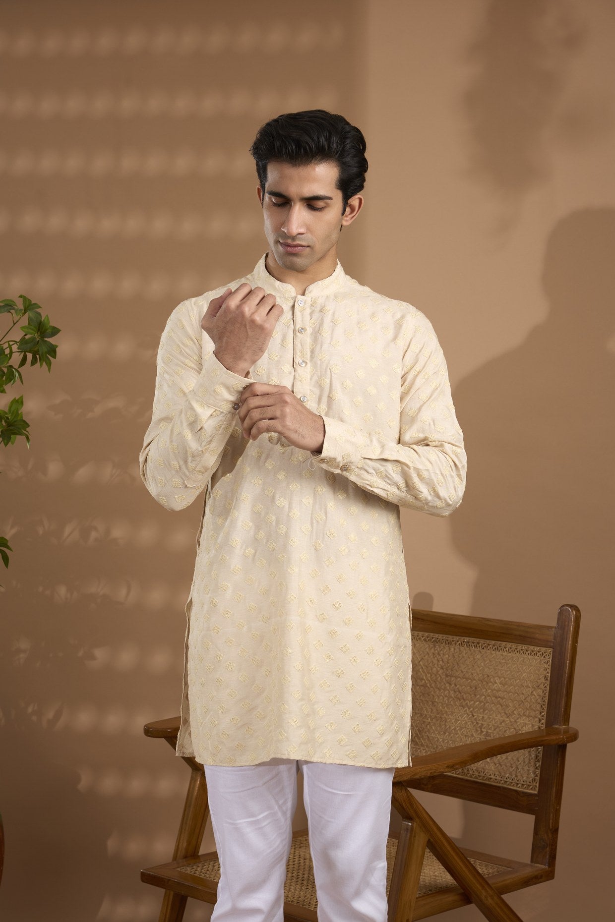 Ivory Embroidered Kurta Set - Spring Break