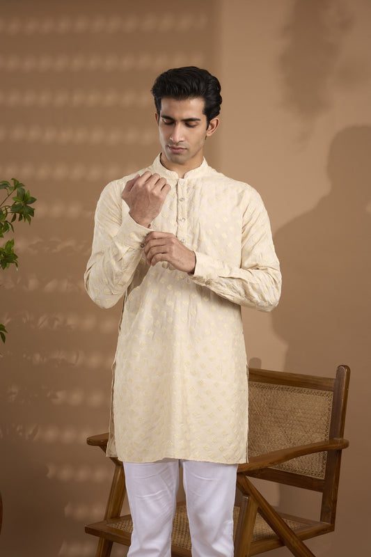 Ivory Embroidered Kurta Set - Spring Break