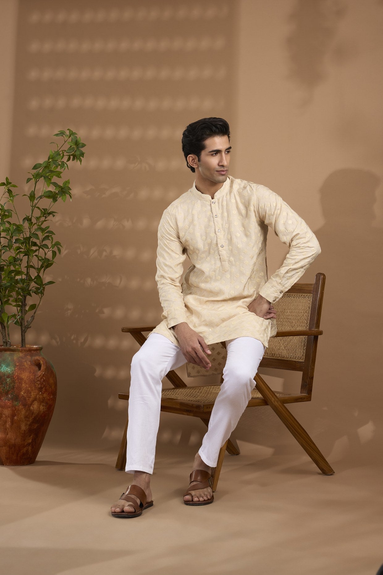 Ivory Embroidered Kurta Set - Spring Break