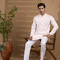 Light Pink Geometric Embroidered Kurta Set - Spring Break