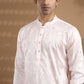 Light Pink Geometric Embroidered Kurta Set - Spring Break