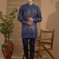 Navy Sequin Embroidered Kurta Set - Spring Break