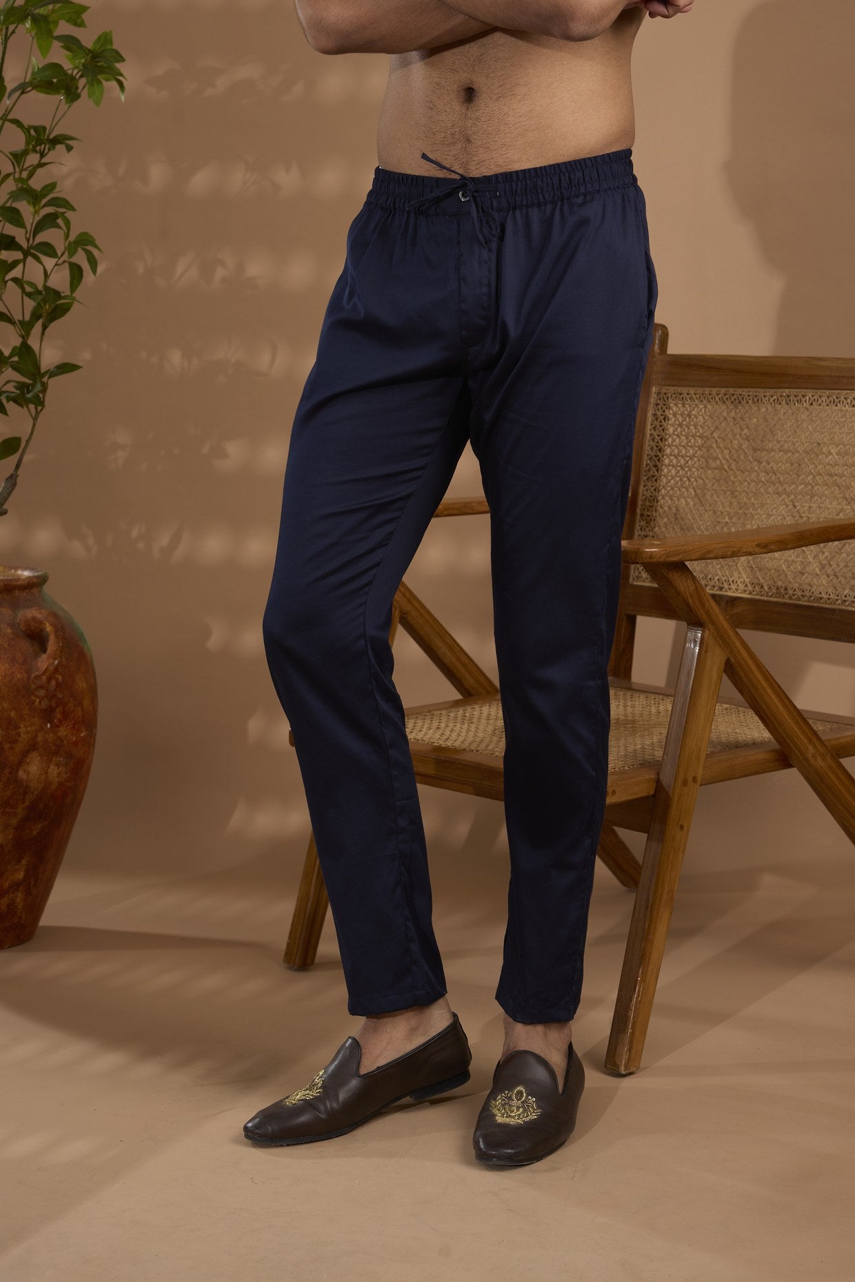 Navy Sequin Embroidered Kurta Set - Spring Break