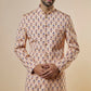 Peach Floral Sherwani Set