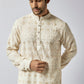 Cream Lucknowi Embroidered Kurta Set