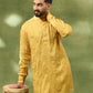 Mustard Border Embroidered Kurta Set