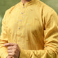 Mustard Border Embroidered Kurta Set