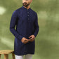 Navy Thread Embroidered Kurta Set
