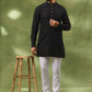 Black Geometric Embroidered Kurta Set