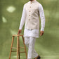 Ivory Jacquard Jacket Kurta Set