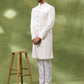 White Large Embroidered Sherwani Set