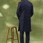 Dark Navy Sequin Embroidered Sherwani Set