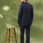 Navy Embellished Indo Western Set