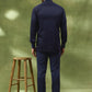 Navy Embellished Indo Western Set
