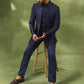 Navy Embellished Indo Western Set