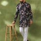 Black Digital Print Kurta Set