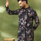 Black Digital Print Kurta Set
