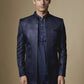 Navy Embroidered Indowestern Set