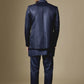 Navy Embroidered Indowestern Set