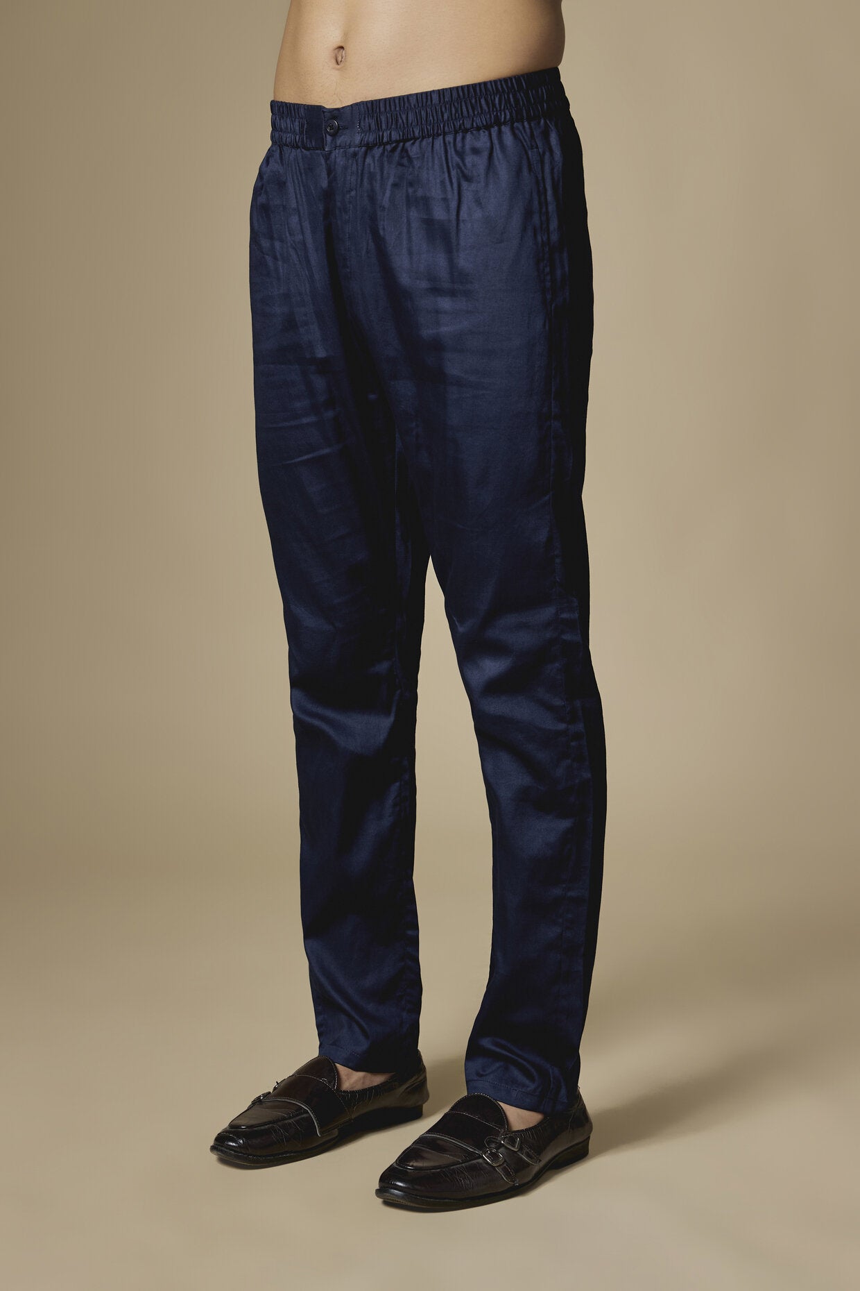 Navy Embroidered Sherwani Set