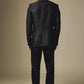 Black Geometric Embroidered Bandhgala Jacket