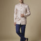 Pink Jacquard Bandhgala Jacket