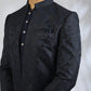 Navy Botanical Embroidered Indowestern Set