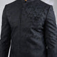 Navy Botanical Embroidered Sherwani Set
