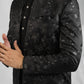 Black Floral Embroidered Indowestern Set