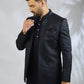 Navy Jacquard Indowestern Set