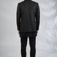 Black Botanical Embroidered Indowestern Set