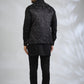 Black Floral Embroidered Bundi Jacket Set