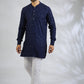 Navy Blue Sequin Embroidered Kurta Set