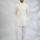 White Sequin Embroidered Kurta Set