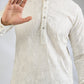 White Sequin Embroidered Kurta Set