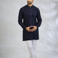 Navy Blue Embroidered Kurta Set