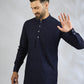 Navy Blue Embroidered Kurta Set