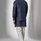 Navy Embroidered Nehru Jacket with Kurta Set - Spring Break