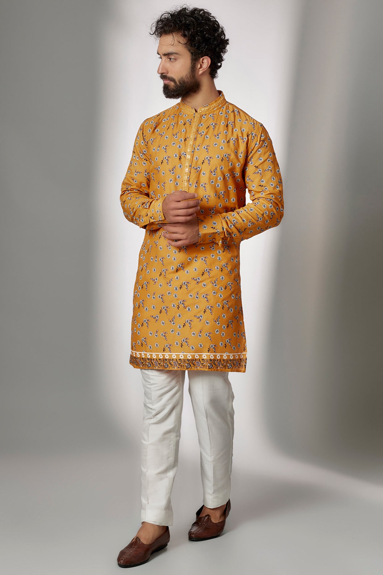 Embroidered Yellow Kurta Set - Spring Break