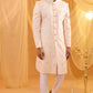Pale Pink Lucknowi Embroidered Sherwani Set