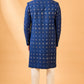 Navy Blue Embroidered Sherwani Set