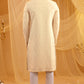 Ivory Geometric Embroidered Sherwani Set