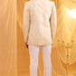 Cream Embroidered Indowestern Set
