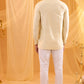 Cream Embroidered Indowestern Set