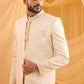 Cream Embroidered Indowestern Set